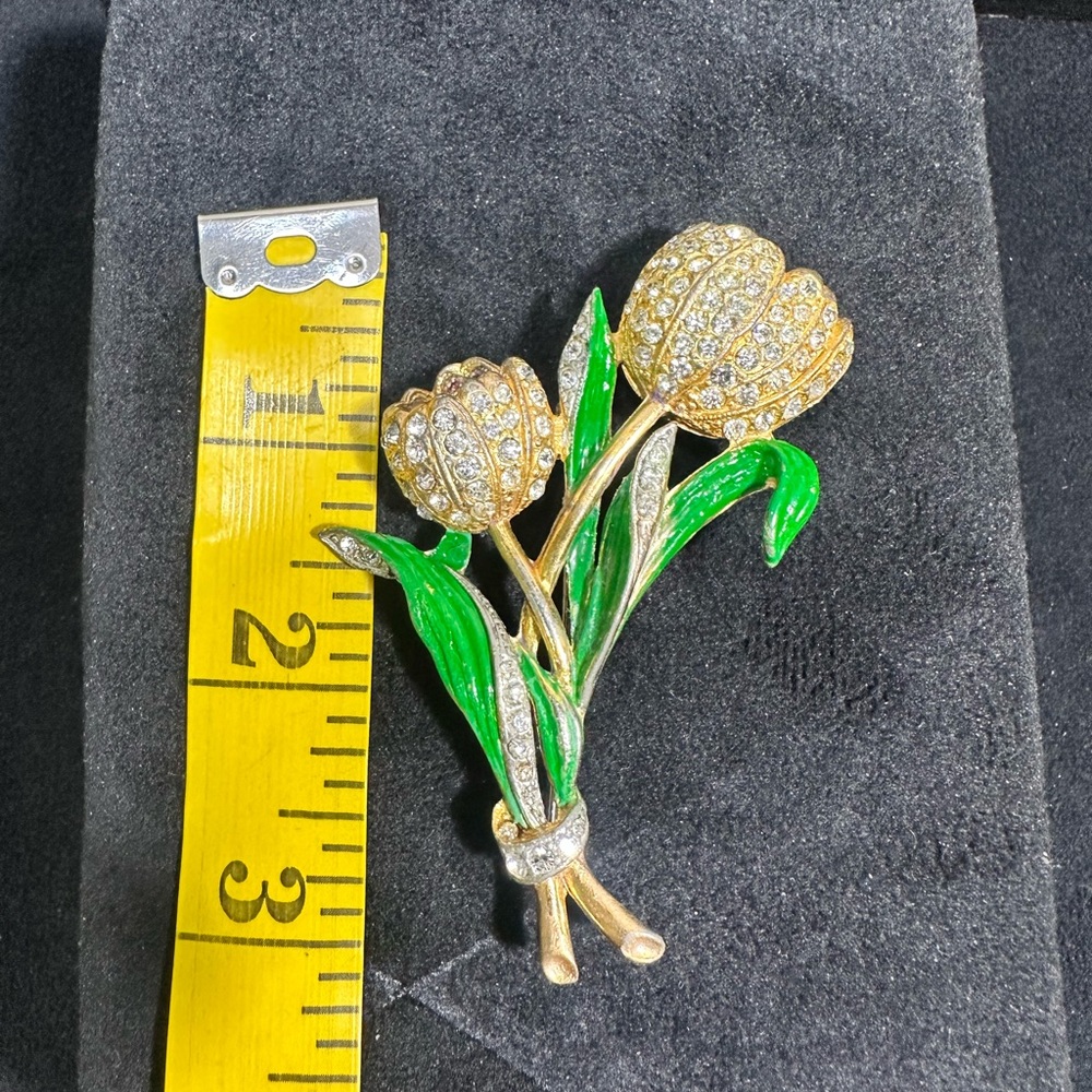 🚨RARE🔥: 1930’s CORO Adolf Katz Double Tulip Collectors Brooch - Picture 8 of 11